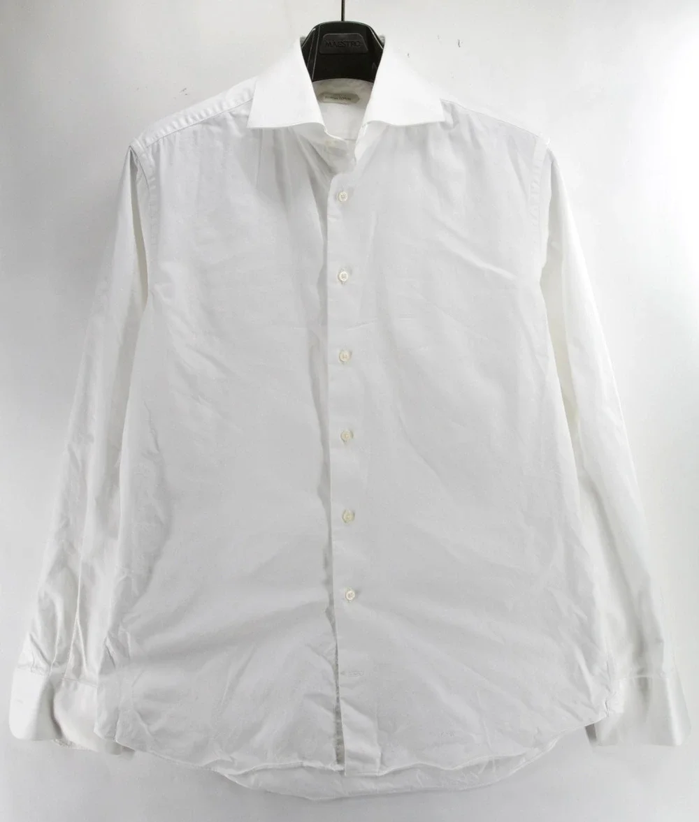 SUITSUPPLY Tuxedo Shirt Size 41 Slim Fit Formal Egyptian Cotton White Button Up